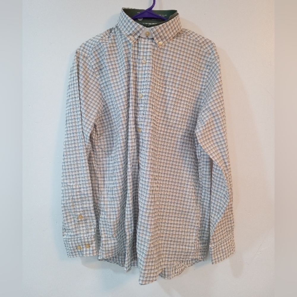 N.W.T. Orvis Comfort Zone LS Shirt Cream And Blue 3HXK 6152 W/PNR